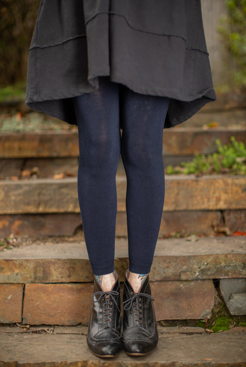 Signature Cotton Leggings - Navy - OS