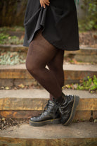 Plus Size Signature Cotton Tights - Chocolate - Large/Tall