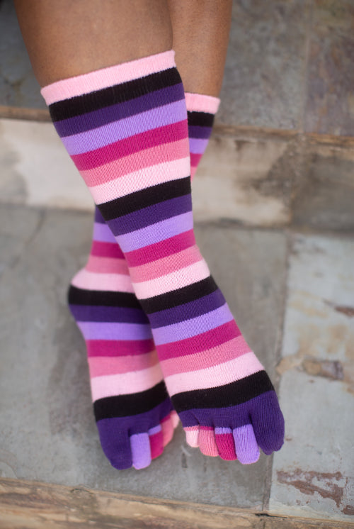Pink Rainbow Toe Socks