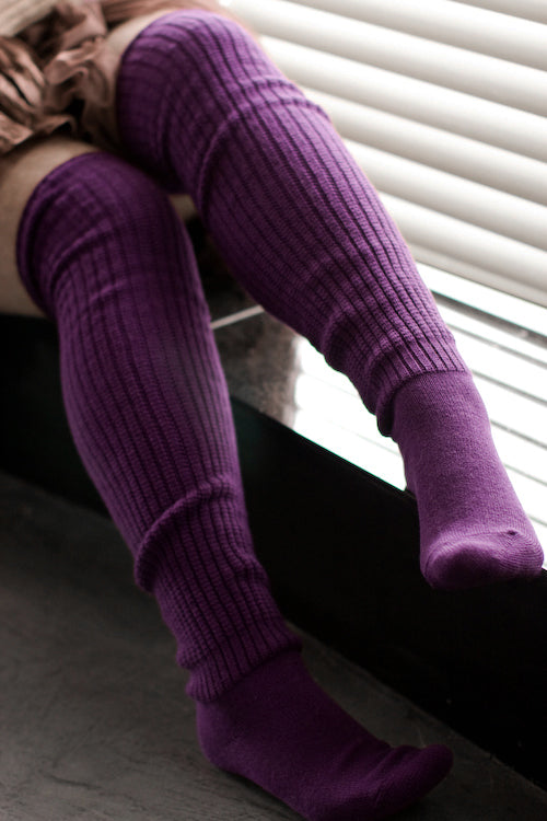 Harajuku Scrunchy Socks - Purple