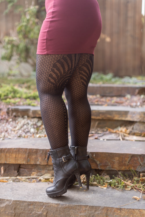 Plus Size Pharoh's Fan Net Tights