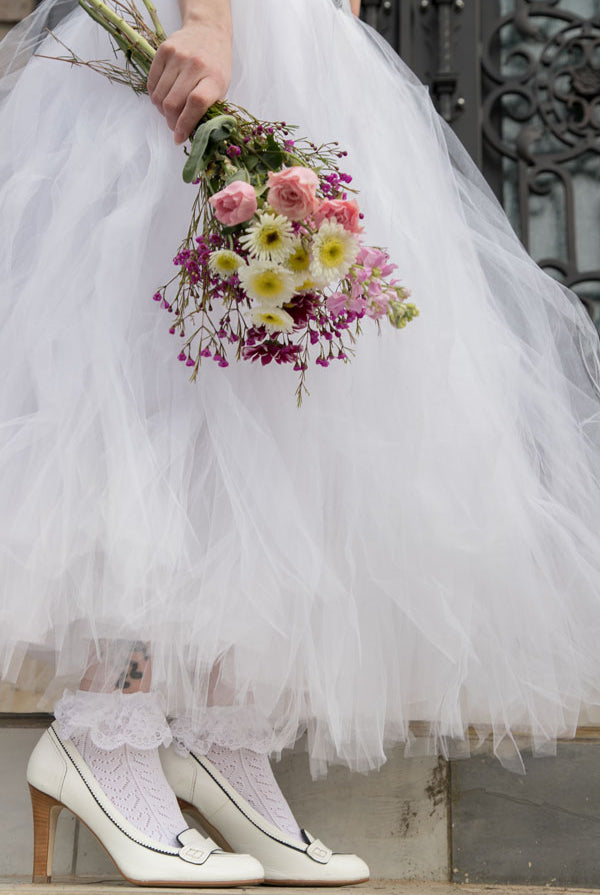 Crochet Heart Lace Top Anklets