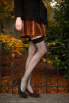 Fishnet Thigh High - Black