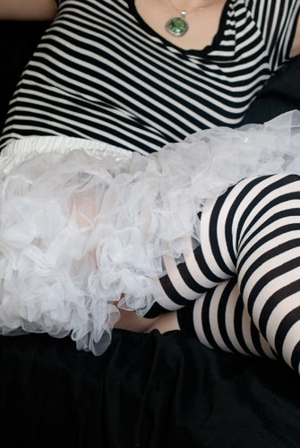 Plus Size Layered Tulle Petticoat - White - 1x-2x