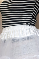 Plus Size Layered Tulle Petticoat - White - 1x-2x