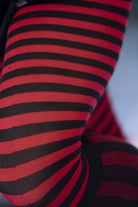 Striped Tights - Black & Red