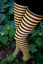 Striped Tights - Black & Yellow
