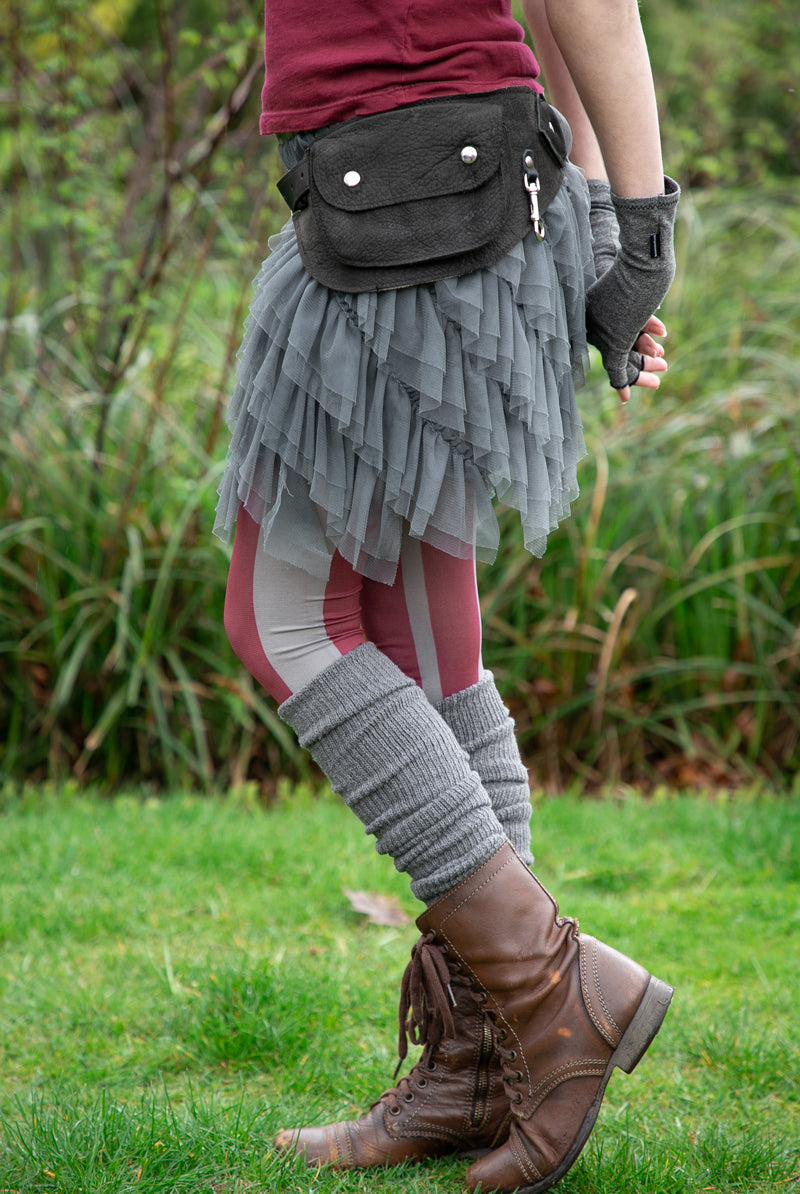 Shorty Scrunchable Warmers - Charcoal