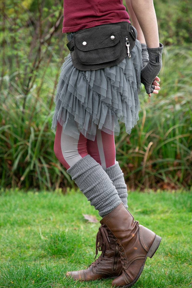 Shorty Scrunchable Warmers - Charcoal