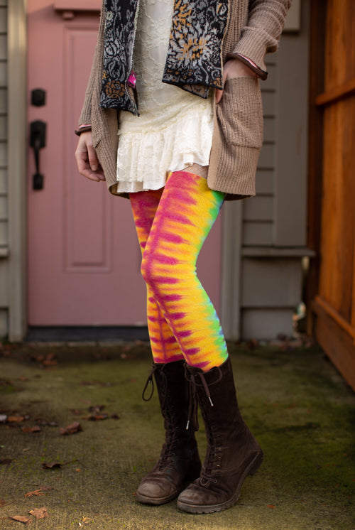 Extraordinarily Longer Tie Dye Thigh High - Classic