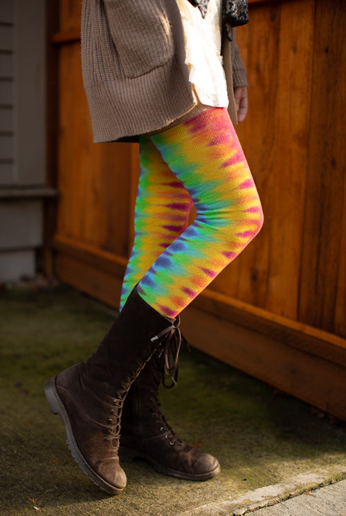 Extraordinarily Longer Tie Dye Thigh High - Classic