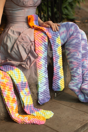 Tie Dye Pastel Carnival Thigh High - Assorted Pastel