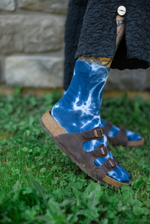 Tie Dye Tabi - Blue Shibori