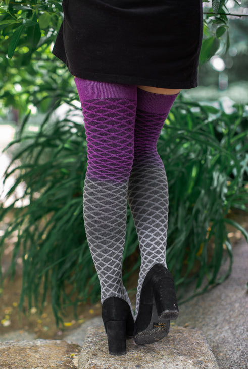 Extraordinary Mermaid Dip Dye Thigh High - Storm Cloud