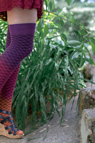 Extraordinary Mermaid Dip Dye Thigh High - Sunset