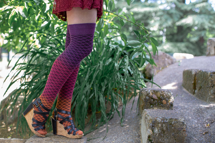 Extraordinary Mermaid Dip Dye Thigh High - Sunset