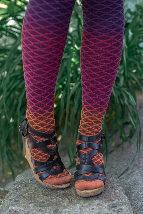 Extraordinary Mermaid Dip Dye Thigh High - Sunset
