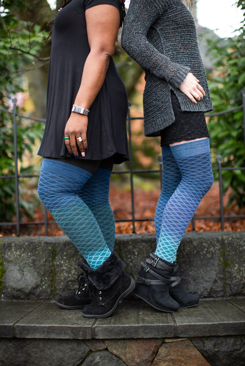 Extraordinary Mermaid Dip Dye Thigh High - Ocean