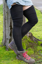 Long Cuffable Scrunchable Socks - Black