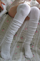 Long Cuffable Scrunchable Socks - White