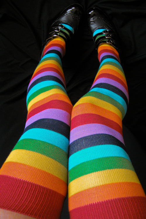 Acrylic Rainbow Thigh High Sock Dreams