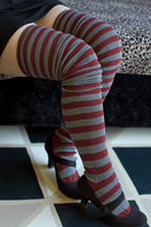 M Stripes - Dark Red/Charcoal