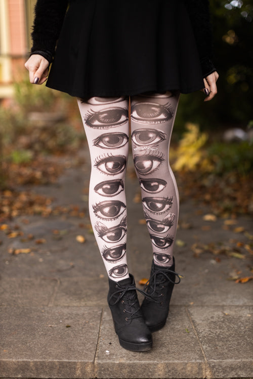 Brigitte Printed Tights - Extra Small