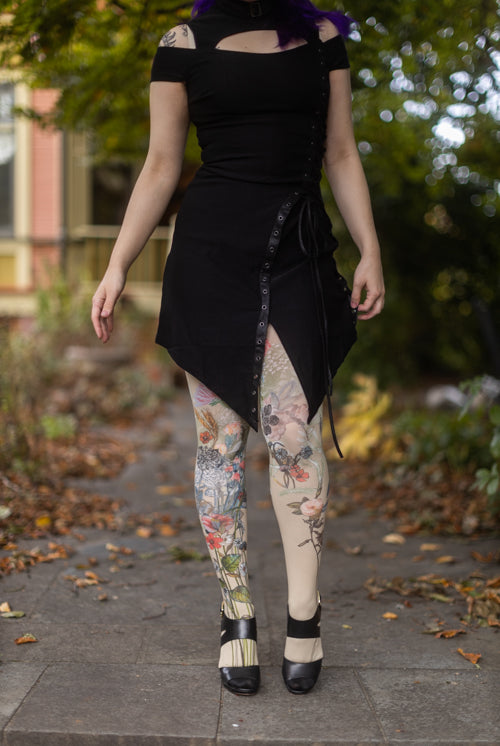 Dragees Printed Tights - Extra Small