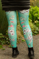 Mariette Bleue Printed Tights - Blue - Medium