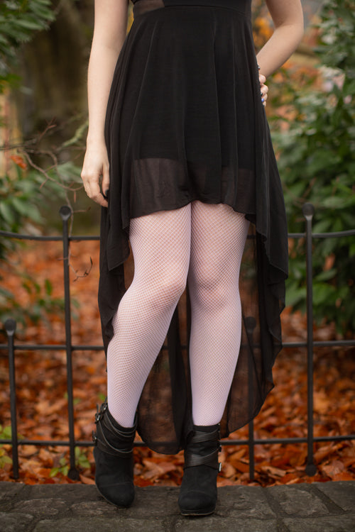 Fishnet Seamless Pantyhose - lavender