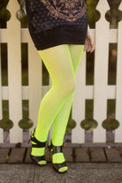 Fishnet Seamless Pantyhose - Neon Green