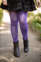 Fishnet Seamless Pantyhose - Purple