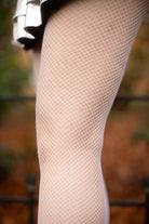 Fishnet Seamless Pantyhose - White