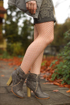 Mini Diamond Net Pantyhose - Beige
