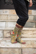 Forest Mushrooms Crew - Heather Green - Large