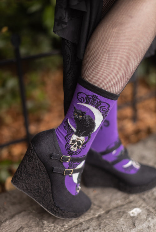 Black Cat Moon Crew - Purple