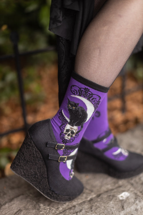 Black Cat Moon Crew - Purple