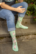 Cherry Blossom Crew - Cameo Green - Large