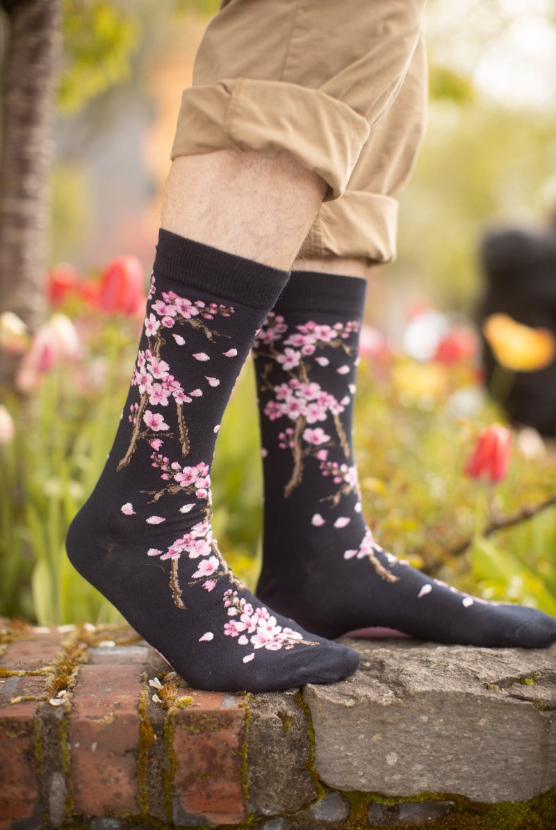 Cherry Blossom Crew - Deep Navy - Large