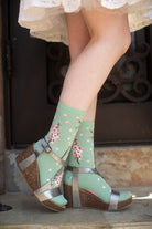 Cherry Blossom Crew - Cameo Green - Medium