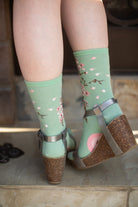 Cherry Blossom Crew - Cameo Green - Medium