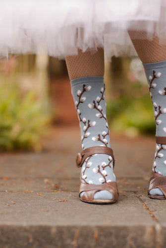 Pussy Willow Crew - Slate Blue