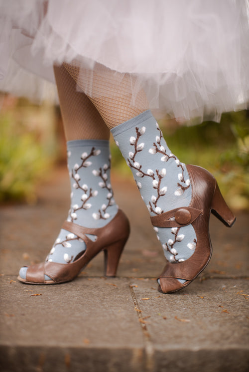 Pussy Willow Crew - Slate Blue