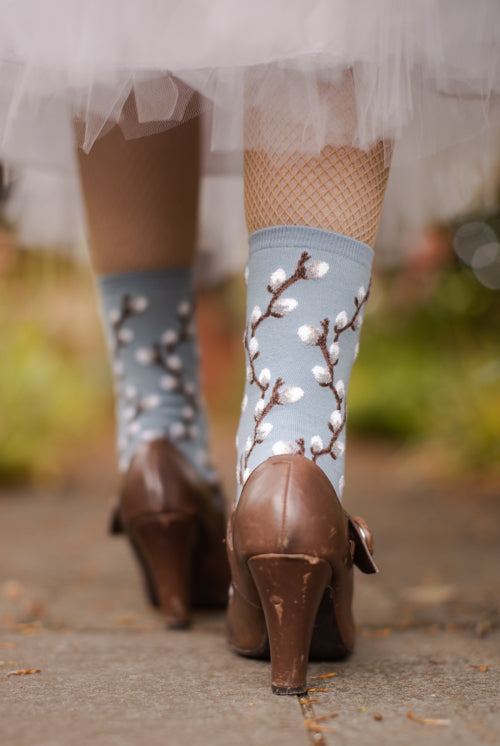 Pussy Willow Crew - Slate Blue