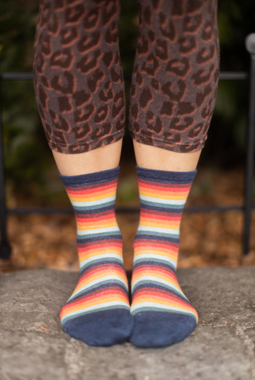 Retro 70's Stripe Crew - Medium