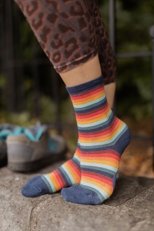 Retro 70's Stripe Crew - Medium