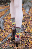 Forest Mushrooms Crew - Heather Green - Medium