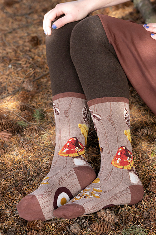 Forest Mushrooms Crew - Heather Mushroom - Medium