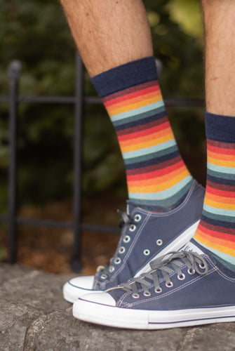 Retro 70's Stripe Crew - Large