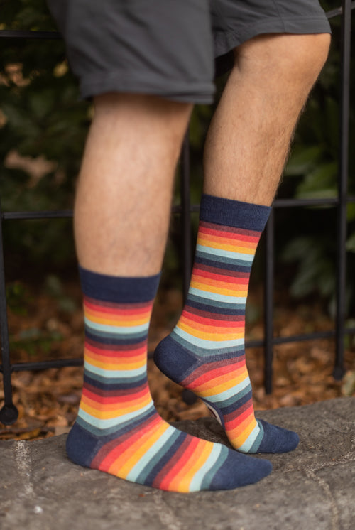 Retro 70's Stripe Crew - Large